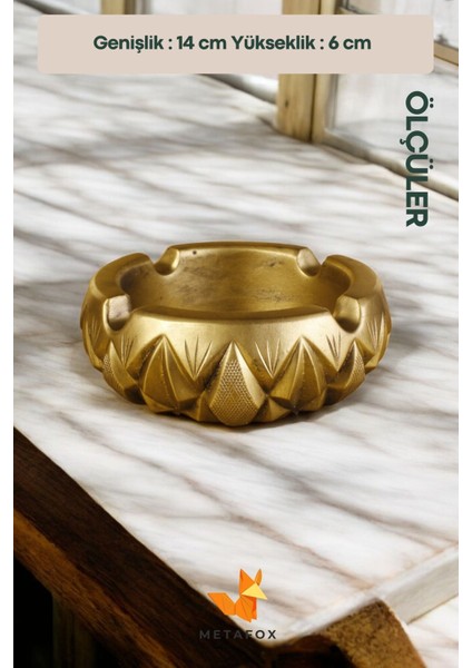 Altın Eskitme Renkli Küllük, Sigara Küllüğü, Şık ve Zarif Tasarım fırsatları