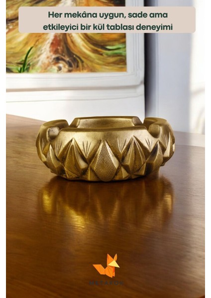 Altın Eskitme Renkli Küllük, Sigara Küllüğü, Şık ve Zarif Tasarım indirimleri