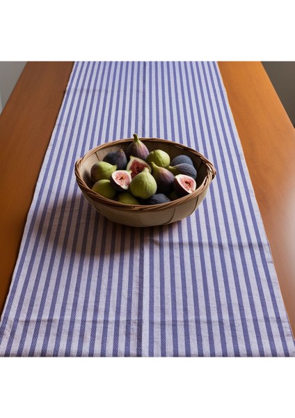 Lacivert Çizgili Keten Runner 40X150 Cm, Şık ve Kullanışlı Ev Dekorasyonu. fiyatları
