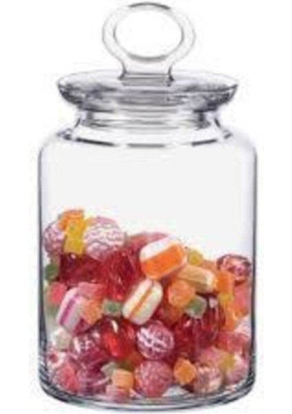 Turuncu Cam Kapaklı Kavanoz 1085 Cc, Şık ve Kullanışlı Ev Dekoru ve Saklama Için