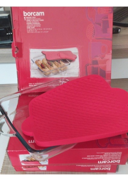 Turuncu Silikon Kapaklı Kare Borcam Tepsi, Dayanıklı ve Şık Mutfak Ürünü indirimleri