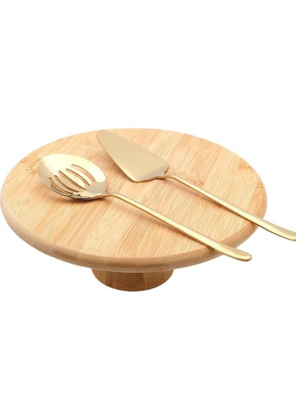 Beyaz Bambu Ayaklı Pasta Standı, Şık ve Dayanıklı Ikili Set fırsatları