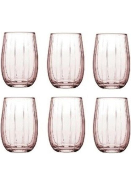Pembe Su Bardağı 240 Cc, 6'lı Set, Şık ve Kullanışlı Içecek Kabı fiyatları