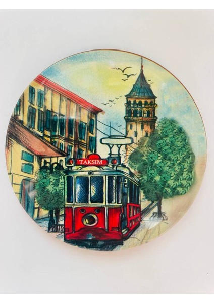 6'lı Istanbul Temalı Mantar Bardak Altlığı Seti
