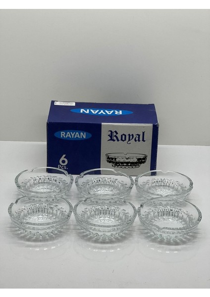 6'lı Kahverengi Cam Küllük Seti, Şık ve Kullanışlı Tasarım