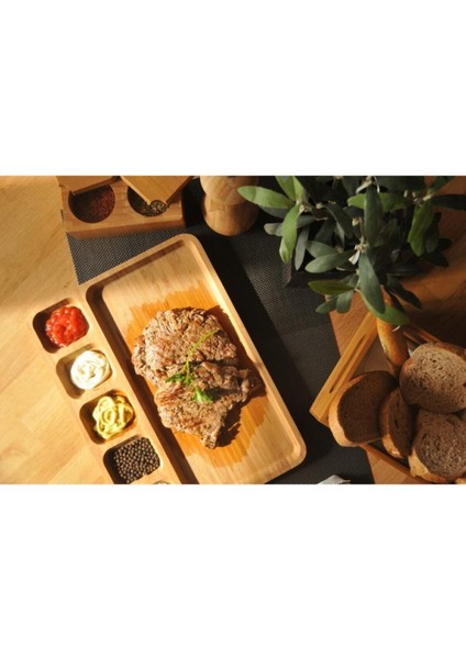 6 Bölmeli Servis Tabağı, Bej, Şık ve Pratik Sunum, Dayanıklı ve Estetik Tasarım fırsatları