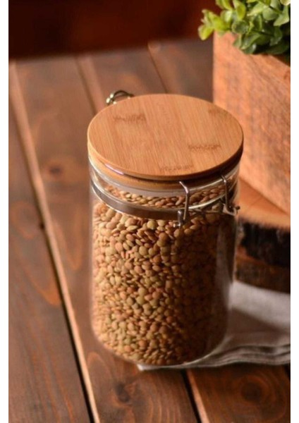 Kilitli Cam Saklama Kabı 10 Cm, Kahverengi, Güvenle ve Şık Saklama Çözümü