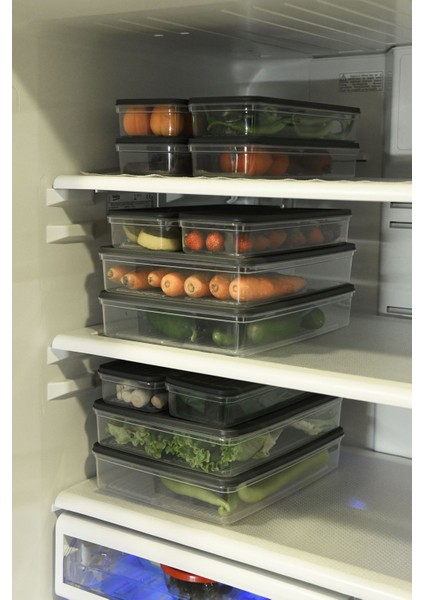 12'li Antrasit Kapaklı Saklama Kabı, Buzdolabı ve Mikrodalga Dostu, 18L fırsatları