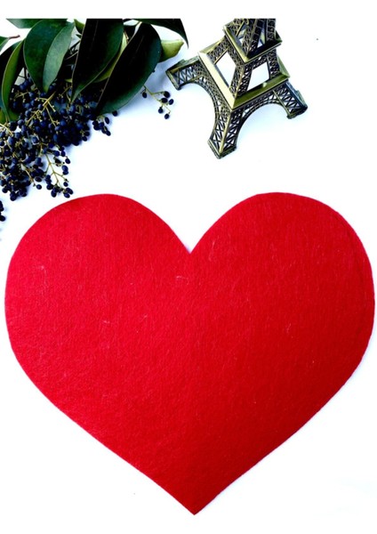 Iki Adet Kalp Desenli Kırmızı Amerikan Servisi, Sevgililer Günü Şıklığı fiyatları