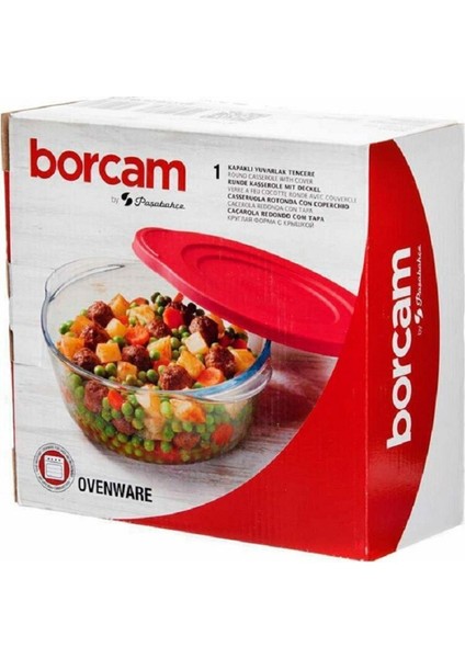 Kapaklı Yuvarlak Borcam Tencere 1450CC, Dayanıklı ve Şık Mutfak Gereci fırsatları