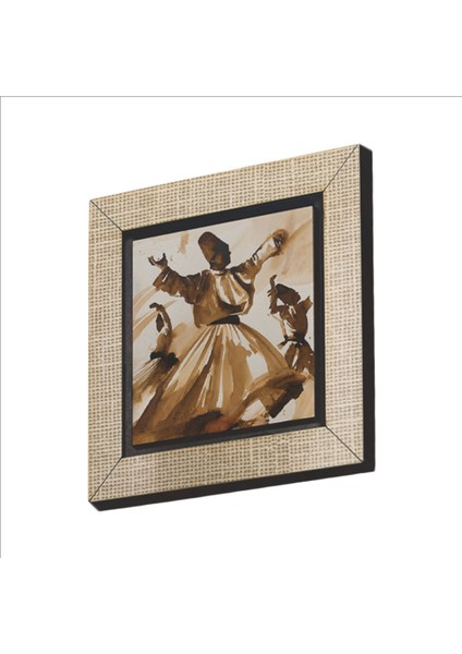 Bej Renkli Semazen Desenli Mdf Magnet Buzdolabı Süsü, Şık ve Dekoratif Tasarım