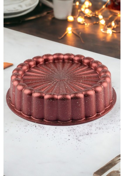 Kırmızı Granit Kek Kalıbı, Dayanıklı ve Şık Mutfak Gereciği fiyatları