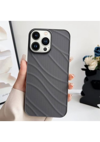 Apple iPhone 14 Pro Uyumlu Kılıf Zebana Fine-Line Silikon Kılıf Gri