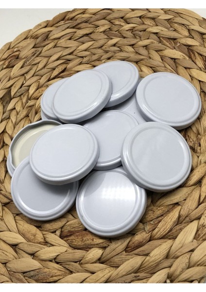 Beyaz Metal Konserve Kavanoz Kapağı 63 Mm, 100 Adet Set fiyatları