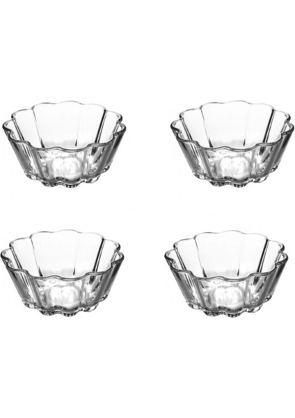 Turuncu Mini Fırın Kabı Çiçekli 4'lü Set, Şık ve Kullanışlı Mutfağa Özel