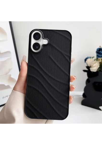 Apple iPhone 16 Plus Uyumlu Kılıf Zebana Fine-Line Silikon Kılıf Siyah