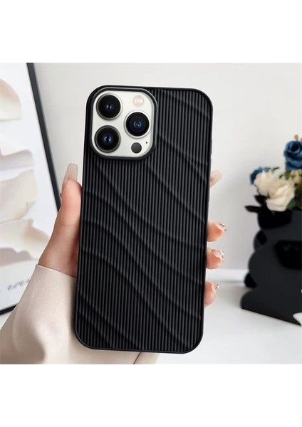 Apple iPhone 16 Pro Max Uyumlu Kılıf Zebana Fine-Line Silikon Kılıf Siyah