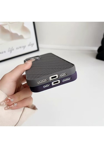 Apple iPhone 16 Pro Max Uyumlu Kılıf Zebana Fine-Line Silikon Kılıf Derin Mor fırsatları