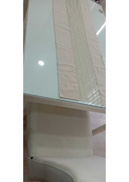 Şık Bej Amerikan Servis ve Sehba Örtüsü 140X40, Zarif Masa Dekoru indirimleri