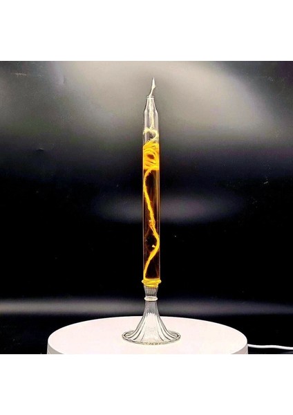 Renkli Kristal Cam Şamdan Kandil Orta, Şık ve Modern Dekorasyon Parçası