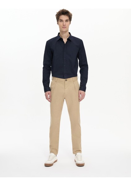Basıc Gabardin Regular Bej Pantolon