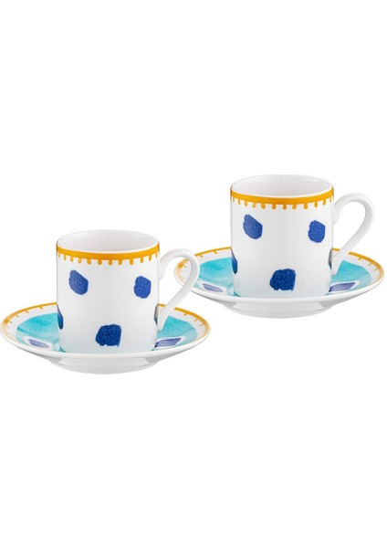 Çok Renkli 2 Kişilik Kahve Fincan Takımı, Şık ve Renkli Tasarım fiyatları