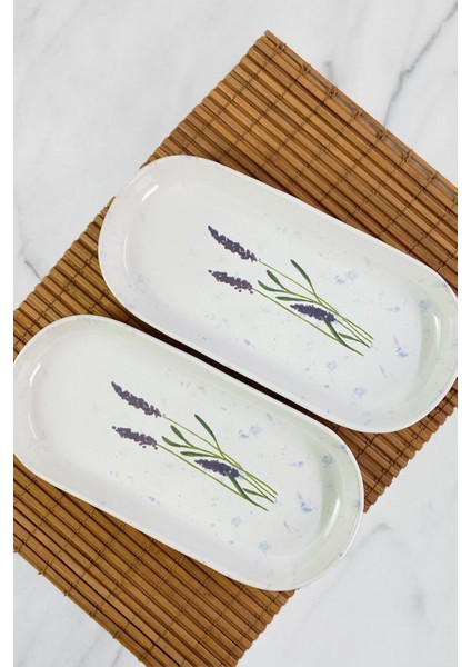 Mor Lavanta Tasarım Kayık Salata Tabağı 26CM, 2 Adet, Şık ve Kullanışlı. fiyatları