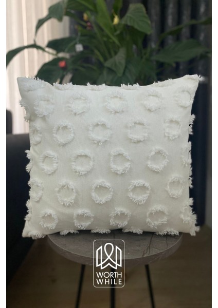 Ekru Şönil Kırlent Kılıfı 43X43 Cm, Şık ve Yumuşak Dokulu Ev Dekoru Aksesuarı fırsatları