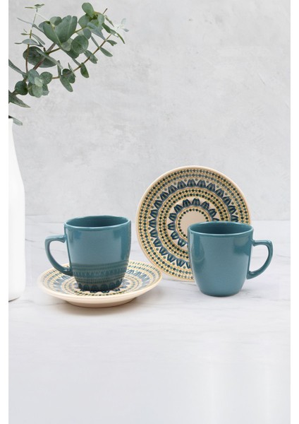 Lacivert 2'li Türk Kahvesi Fincan Takımı, Şık ve Zarif Tasarım