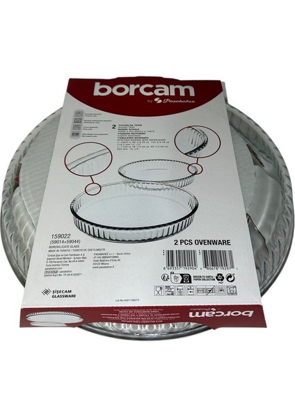 Yuvarlak Cam Tepsi Seti 2'li 32-26 cm Beyaz indirimleri