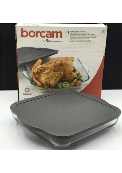 Gri Kapaklı Fırın Tepsisi 28X28CM, Dayanıklı ve Şık Tasarım