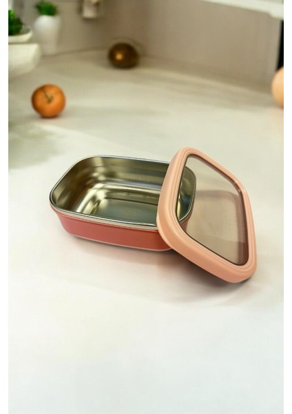 Dikdörtgen Saklama Kabı 820 ml Pembe, Şık ve Pratik Mutfak Düzeni Sağlar. modelleri