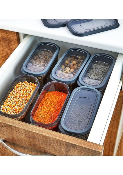 Gri 12'li Set Saklama Kabı, 12X1500 Ml, Pratik ve Güvenli Saklama Çözümü fiyatları