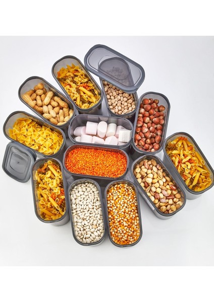 Gri 12'li Set Saklama Kabı, 12X1500 Ml, Pratik ve Güvenli Saklama Çözümü modelleri