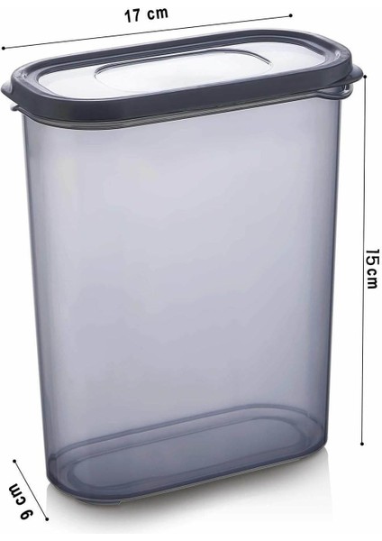 Gri 12'li Set Saklama Kabı, 12X1500 Ml, Pratik ve Güvenli Saklama Çözümü fırsatları