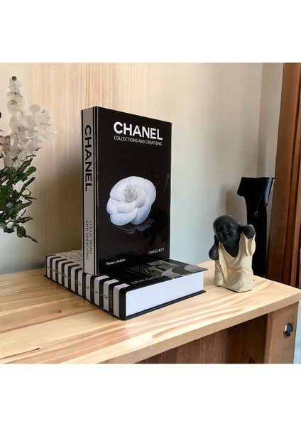 Şık Siyah Dekoratif Kitap Kutusu Çift Seti fiyatları