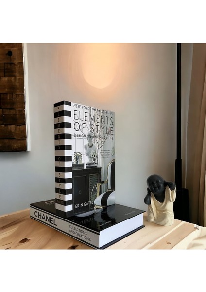 Şık Siyah Dekoratif Kitap Kutusu Çift Seti modelleri
