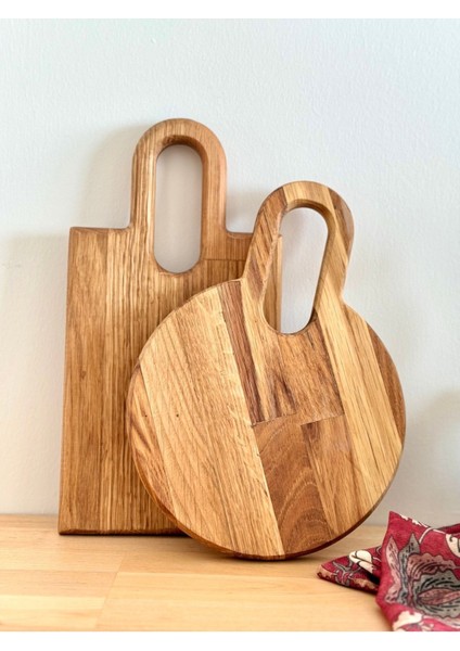 Kahverengi 2'li Kulplu Kesme Tahtası, Pratik ve Şık Mutfak Aksesuarı fiyatları