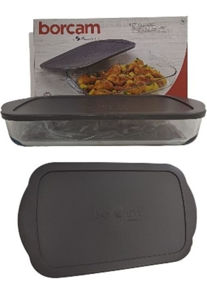 Antrasit Gri Kapaklı Dikdörtgen Tepsi, Şık ve Dayanıklı Mutfak Gereci