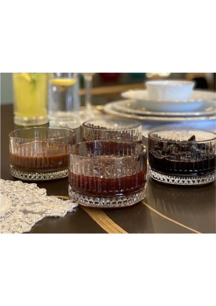 Bej 4'lü Cam Kase Takımı, Şık ve Dayanıklı, Huzurlu Ev Dekorasyonu Için Ideal