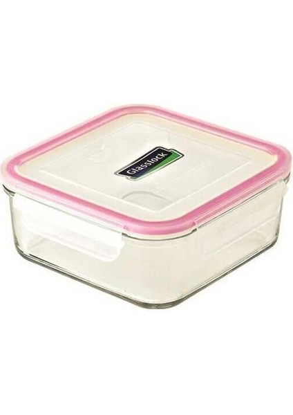 Turuncu Kare Cam Saklama Kabı 490 Ml, Sağlam ve Şık Mutfak Gereci