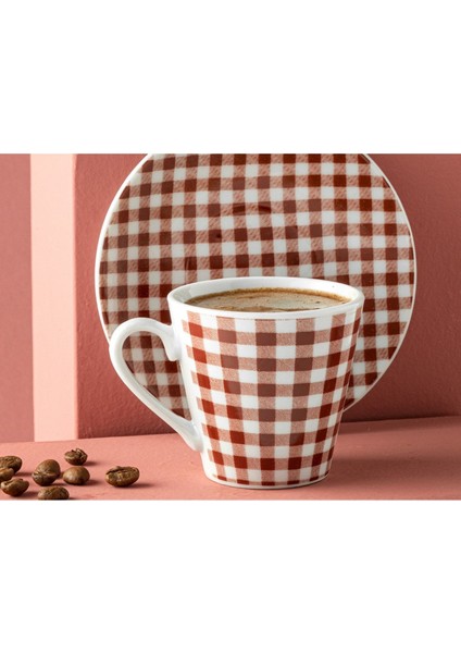 Bordo 4'lü Porselen Kahve Fincan Takımı 80 Ml, Şık ve Zarif Tasarım fiyatları