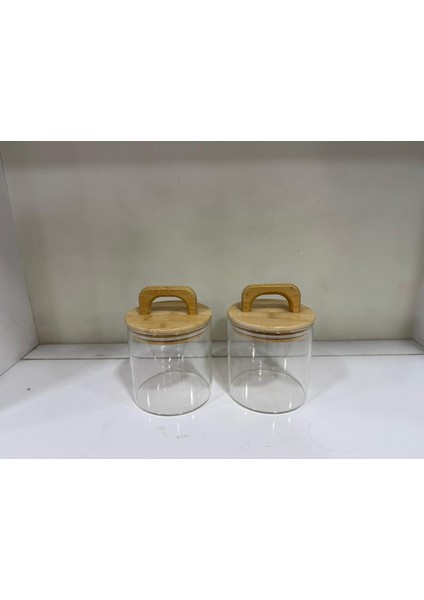 Bambu Vakum Kapaklı 2'li Cam Kavanoz Seti, 600ML x 2 Adet, Şık ve Kullanışlı Tasarım fiyatları