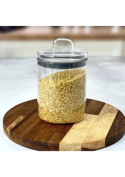 Turuncu Borosilikat Cam Kavanoz 750 Ml, Sağlam ve Şık Saklama Kabı fiyatları