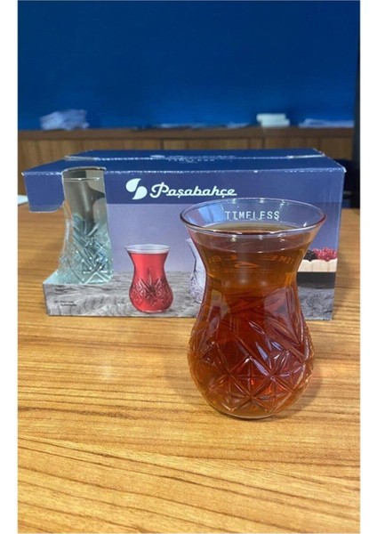 Şık Turuncu Çay Bardağı, 155CC, 6'lı Paket