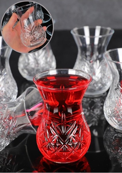 Şık Turuncu Çay Bardağı, 155CC, 6'lı Paket fiyatları