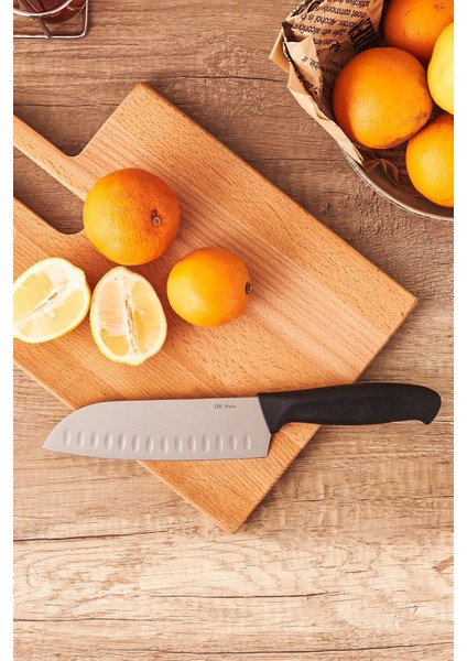 20 cm Siyah Santoku Bıçak, Kesim Için Mükemmel, Dayanıklı ve Şık Tasarım