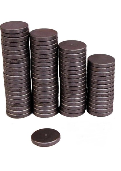 100 Adet Yuvarlak Çok Amaçlı Süsleme Mıknatısı, 1.2 cm Ferrit Magnet