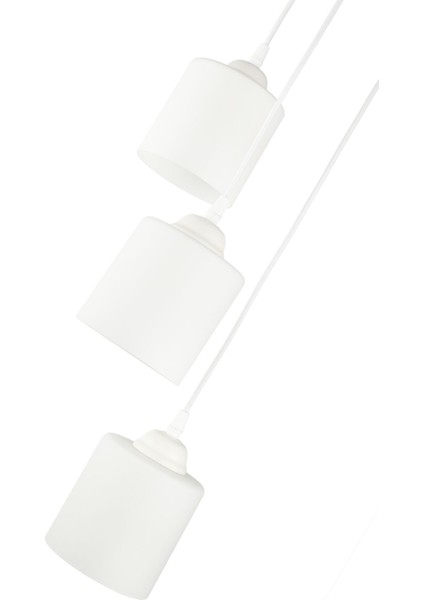 Şık 3'lü Cam Avize, Modern Tasarım ve Parlak Beyaz Renk ile Yaşam Alanınıza Şıklık Katın fırsatları