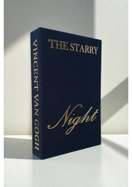 Lacivert Kumaş Kaplı Dekoratif Kitap Görünümlü Kutu, Şık ve Kullanışlı Tasarım.